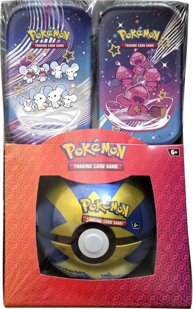 Paldean Fates Mini Tins + Poke Ball Tin