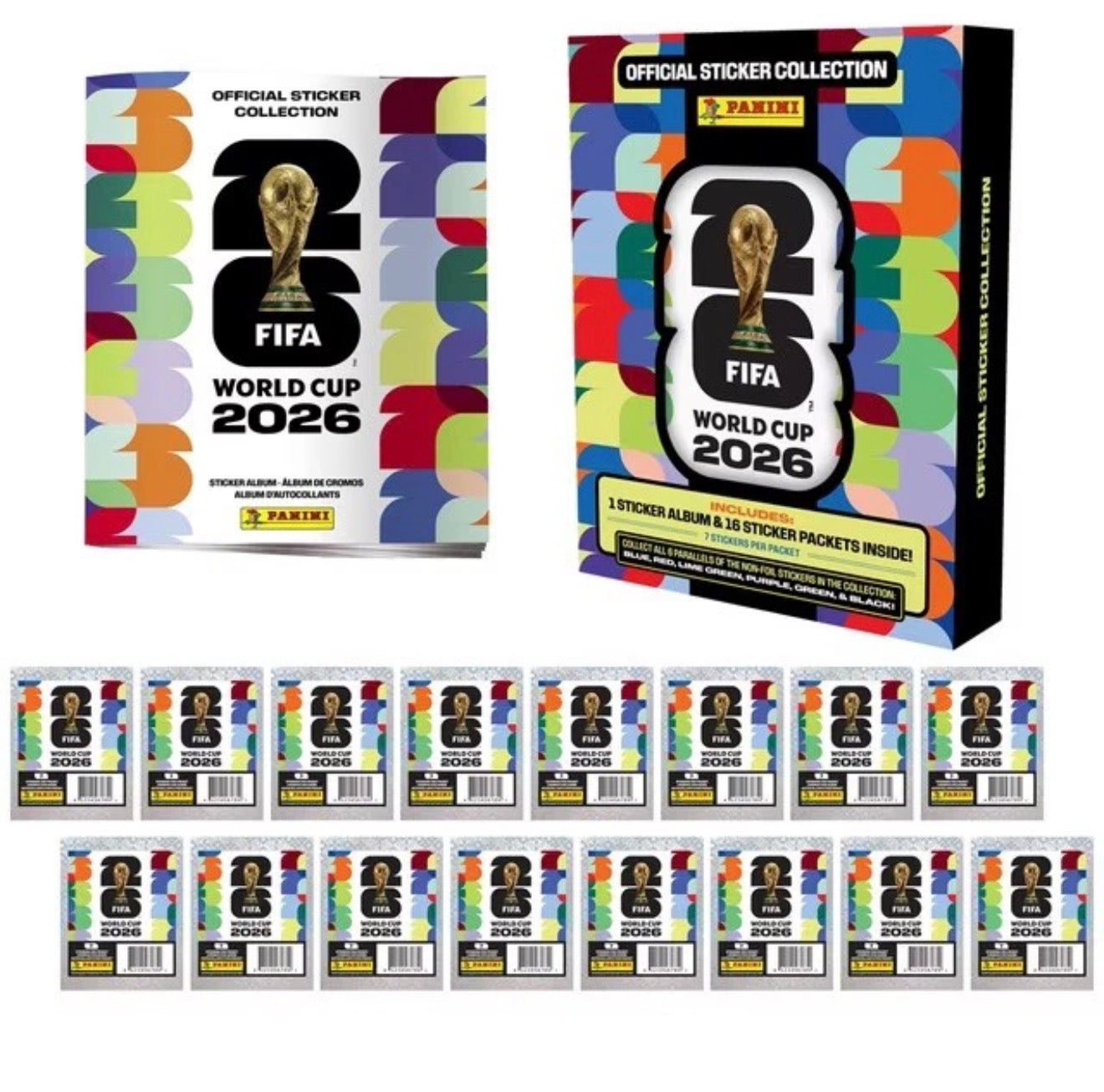 Panini FIFA World Cup 2026 Sticker Tin Album 16 Packets Collectible