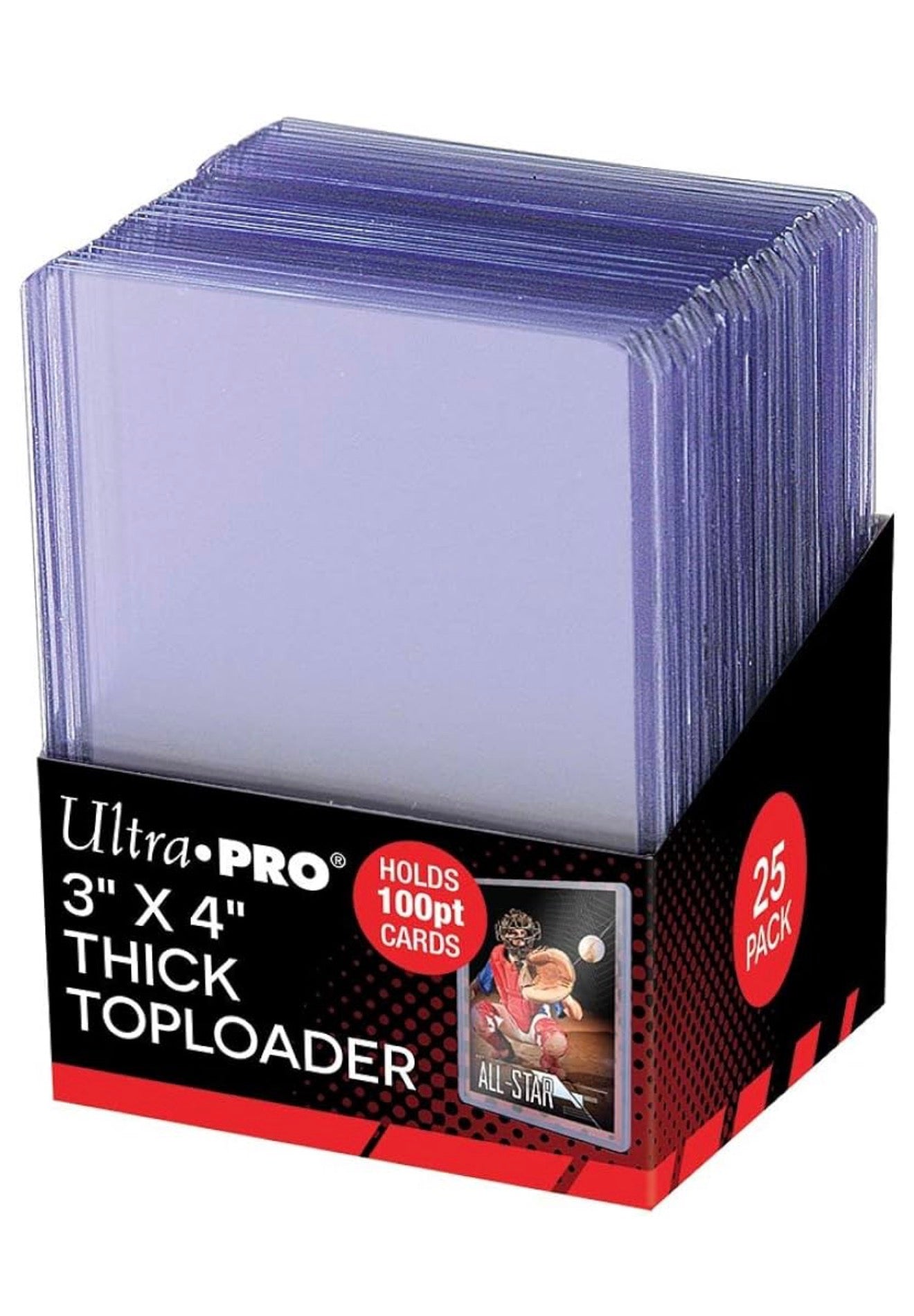 Ultra Pro 3" X 4" Super Thick 100PT Toploader 25ct