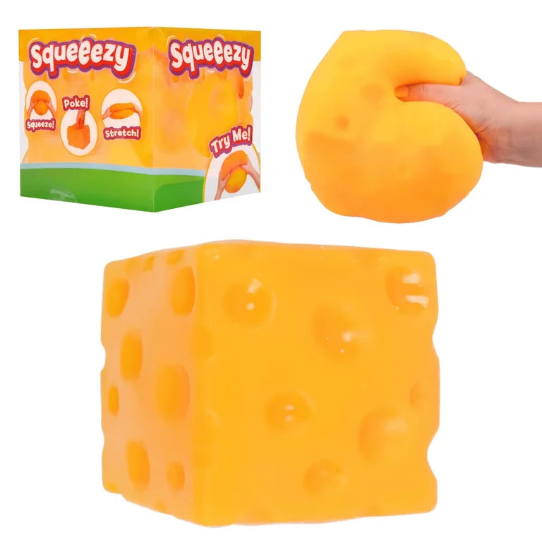 Squeezy Cheese Block - 4 Inch Ultra-Soft Slow Rising Jumbo Squishy Cheese [REPLICA]