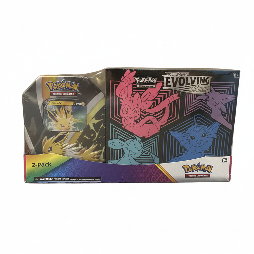 Pokemon Evolving Skies Elite Trainer Box ETB Vaporeon Tin Costco Bundle